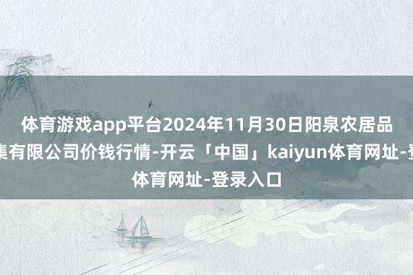 体育游戏app平台2024年11月30日阳泉农居品批发市集有限公司价钱行情-开云「中国」kaiyun体育网址-登录入口