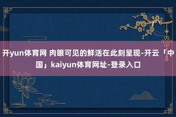 开yun体育网 肉眼可见的鲜活在此刻呈现-开云「中国」kaiyun体育网址-登录入口