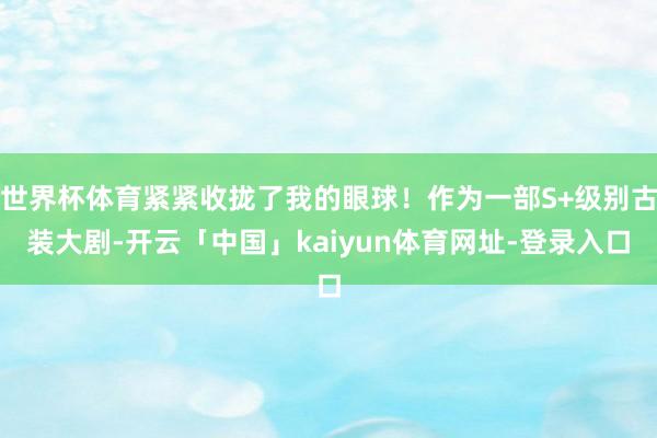 世界杯体育紧紧收拢了我的眼球！作为一部S+级别古装大剧-开云「中国」kaiyun体育网址-登录入口