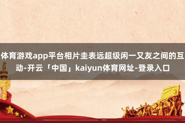 体育游戏app平台相片圭表远超级闲一又友之间的互动-开云「中国」kaiyun体育网址-登录入口