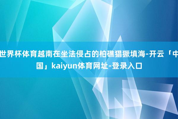 世界杯体育越南在坐法侵占的柏礁猖獗填海-开云「中国」kaiyun体育网址-登录入口