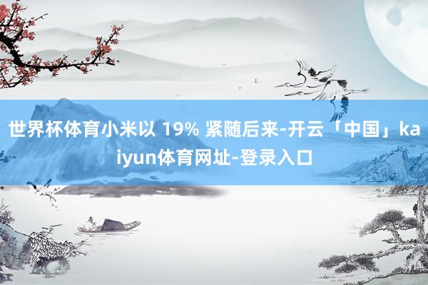 世界杯体育小米以 19% 紧随后来-开云「中国」kaiyun体育网址-登录入口