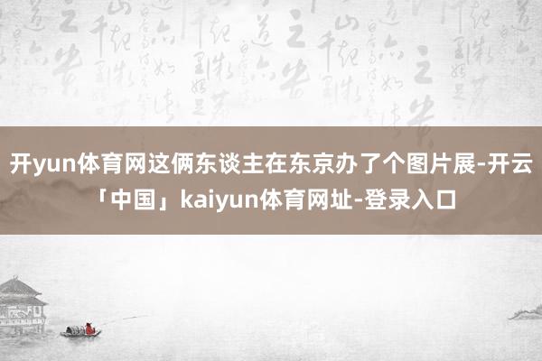 开yun体育网这俩东谈主在东京办了个图片展-开云「中国」kaiyun体育网址-登录入口