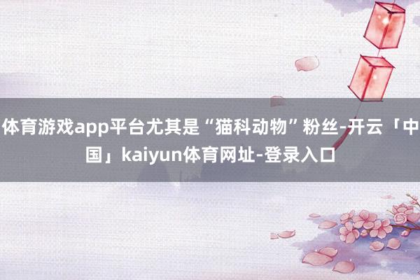 体育游戏app平台尤其是“猫科动物”粉丝-开云「中国」kaiyun体育网址-登录入口