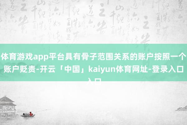 体育游戏app平台具有骨子范围关系的账户按照一个账户贬责-开云「中国」kaiyun体育网址-登录入口