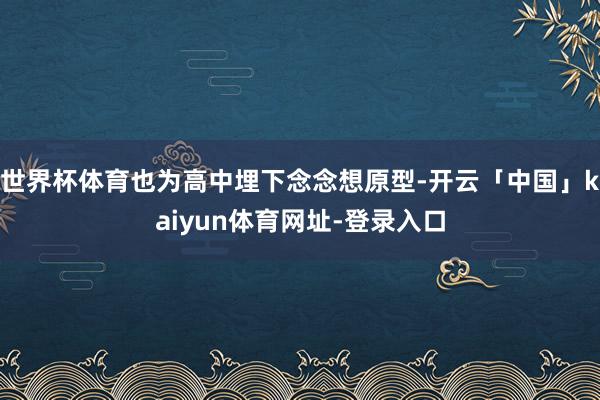 世界杯体育也为高中埋下念念想原型-开云「中国」kaiyun体育网址-登录入口